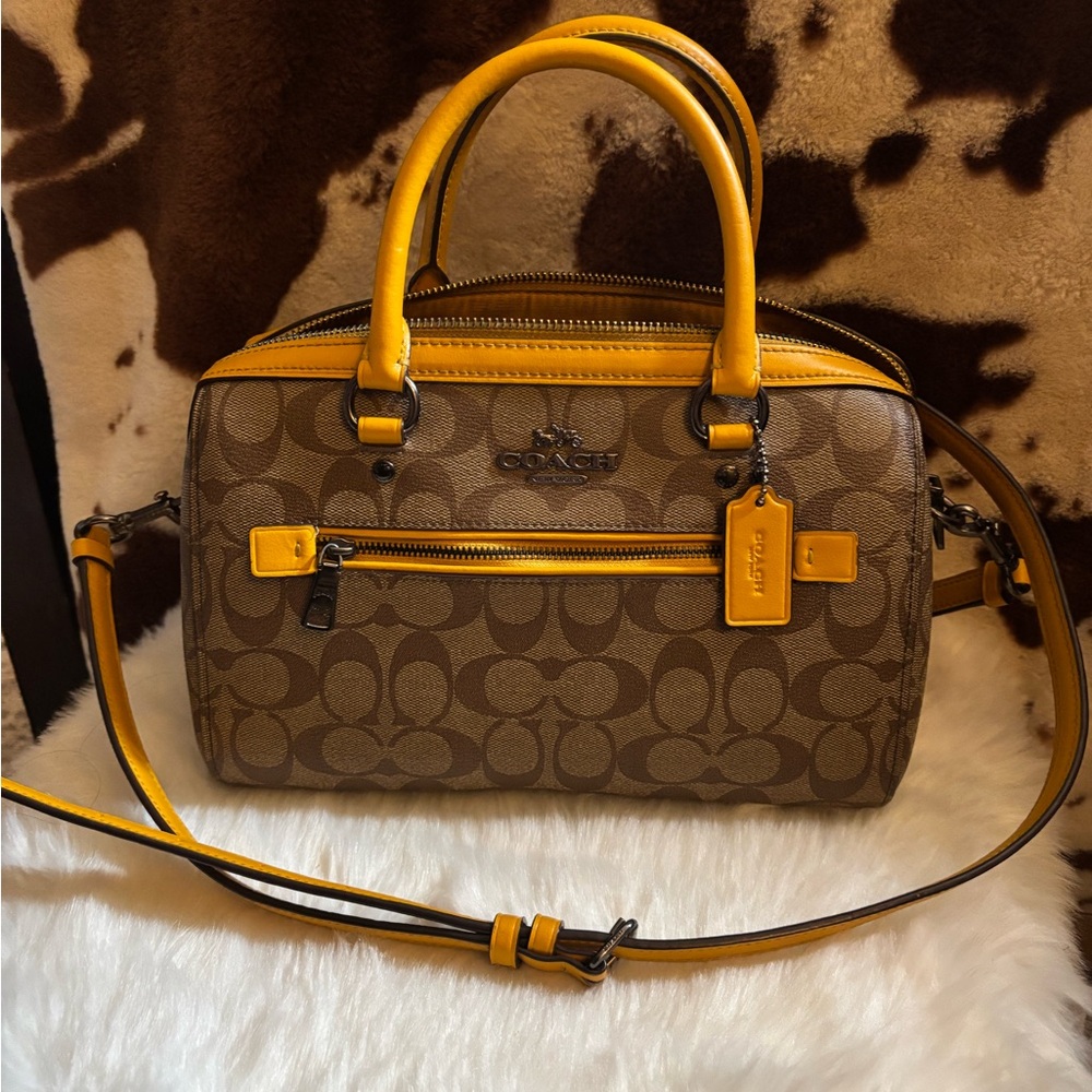Coach Brown and Yellow Women's Bag